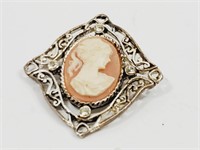 Vintage Cameo Brooch Stamped AAI