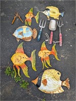 Garden Tools, Metal Fish