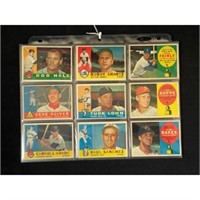 (54) 1960 Topps Baseball Cards With Stars/hof/