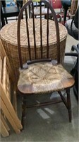 Wooden wicker chair