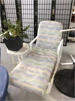 PVC pipe lounge chair with side table