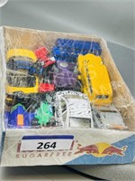 12 vintage toy cars - some large