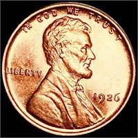 1926 Lincoln Wheat Penny CHOICE BU RED