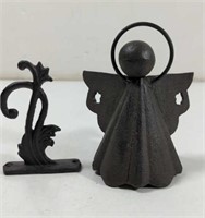 Cast Iron Angel Bell With Hanging Bracket