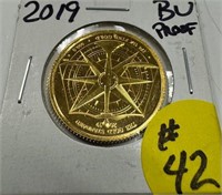 2019 1/4 oz. GOLD "The Gold Standard" Coin - BU