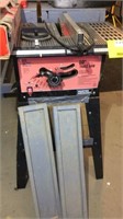 Master Mechanic 10" table saw with parts and