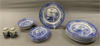 English Ironstone Blue & White Plates