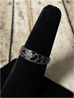Sterling Silver Scroll Ring Size 7.5