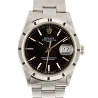 ROLEX OYSRER PERPETUAL 34MM BLACK DIAL WATCH