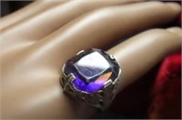 HUGE Ostby Barton Blue Stone Ring