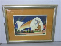 FRAMED WORLD'S FAIR 1939 PRINT