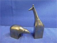 (2) Dansk Silver Plate Animals