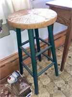 Pair rush seat stools 29’’ h