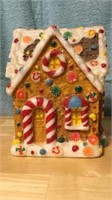 Gingerbread, candy cane wax candle