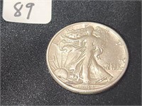 1843 Walking Liberty half dollar silver