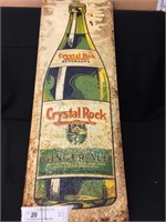 Tin Crystal Rock Beverage Sign