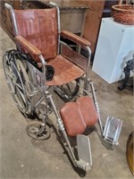 Leather Retro Foldable Wheel Chair