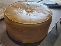 Light Brown Leather Ottoman