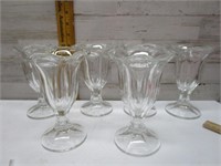 6 ICE CREAM PARLOR BANANA SPLIT / SUNDAE GLASSES