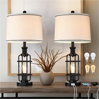 26 3 Table Lamps Set of 2 with USB Charging