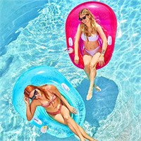 Sloosh 2 Packs Inflatable Pool Float Chair, 51” x