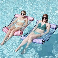 2 Sets 4-in-1 Hammock Inflatable Pool Float with A