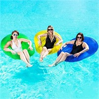 Sloosh 3 Packs Inflatable Pool Lounger with Glitte