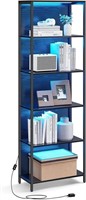 Vasagle 6-tier Led Bookshelf, Display Shelf With