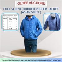 NEW FULL SLEEVE HOODED PUFFER JACKET(ASIAN SIZE:L)