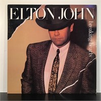 ELTON JOHN BREAKING HEARTS VINYL RECORD LP