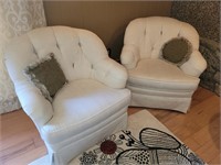2 matching upholstered chairs