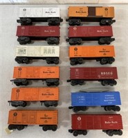 lot of 12 Lionel Train Cars
