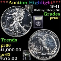 Proof ***Auction Highlight*** 1941 Walking Liberty