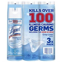 G) *Lids Damaged* Lysol Disinfectant Spray, Crisp