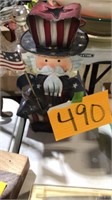 Uncle Sam candle holder