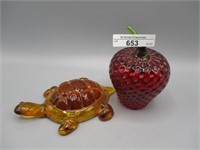 4" turtle & 4' Strawberry