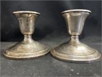 Two Sterling Weighted Candlesticks