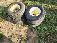 (4) Lawn Mower Front Tires and Rims