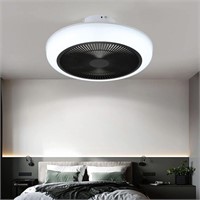 Ceiling Fan With Lights, Modern Enclosed Bladeless