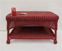 32" x 20" Painted Wicker Coffee Table ~ READ