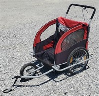 (AI) Three Wheel Bicycle Trailer Stroller, 35in W