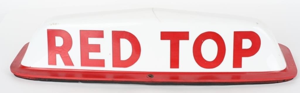 RED TOP CAB TOPPER SIGN