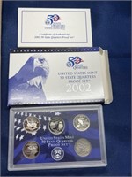 2002 US mint state quarters proof coin set