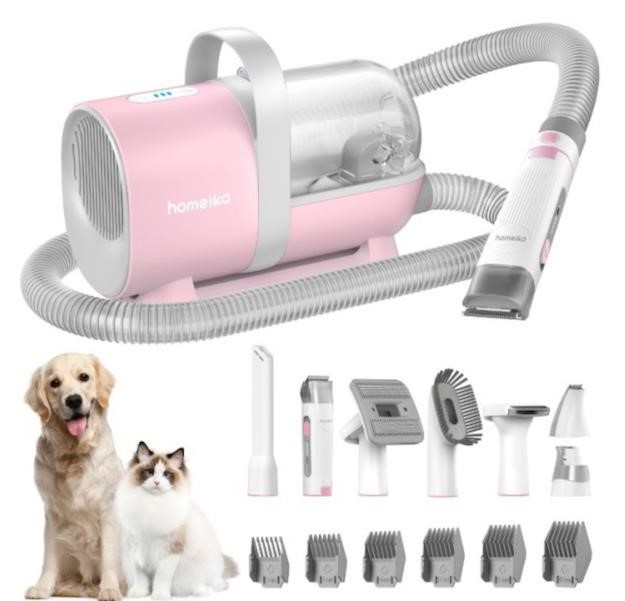 Homeika Pet Grooming Vacuum Suction  1.5L  Pink