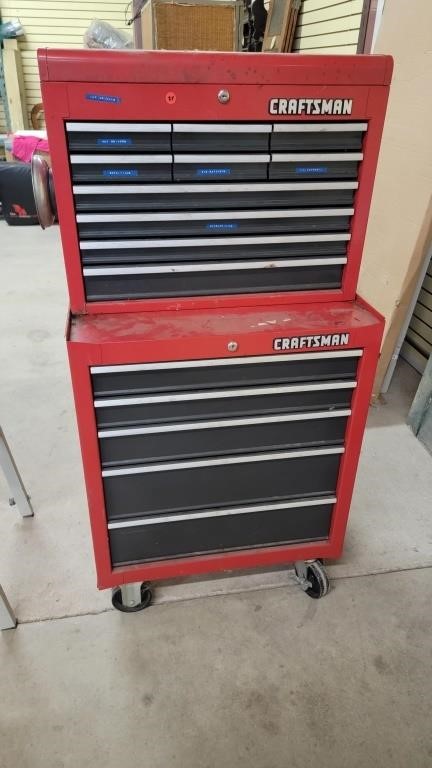 CRAFTSMAN 15 DRAWER ROLLING TOOL BOX WITH TOOLS | Live and Online ...