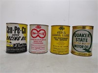 Cen-Pe-Co Quaker State Oil cans and banks