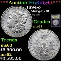 *Highlight* 1894-o Morgan $1 Graded Select Unc