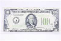 $100 FEDERAL RESERVE NOTE: