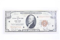 $10.00 U.S. BANK NOTE: