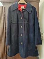 Women's Navy Blue Wool Coat Size 10